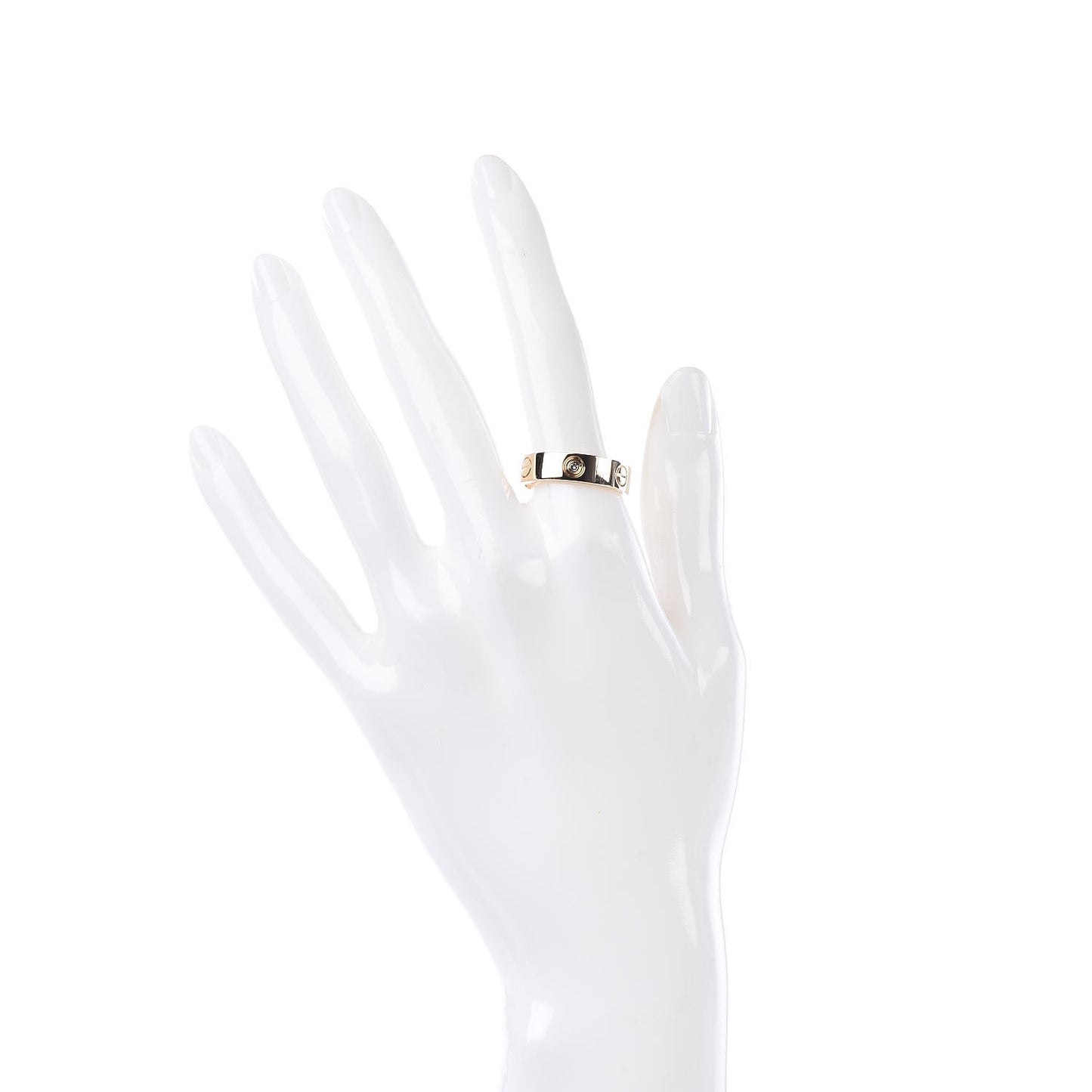 18K Yellow Gold 3 Diamond 5.5mm LOVE Ring 58 8.25