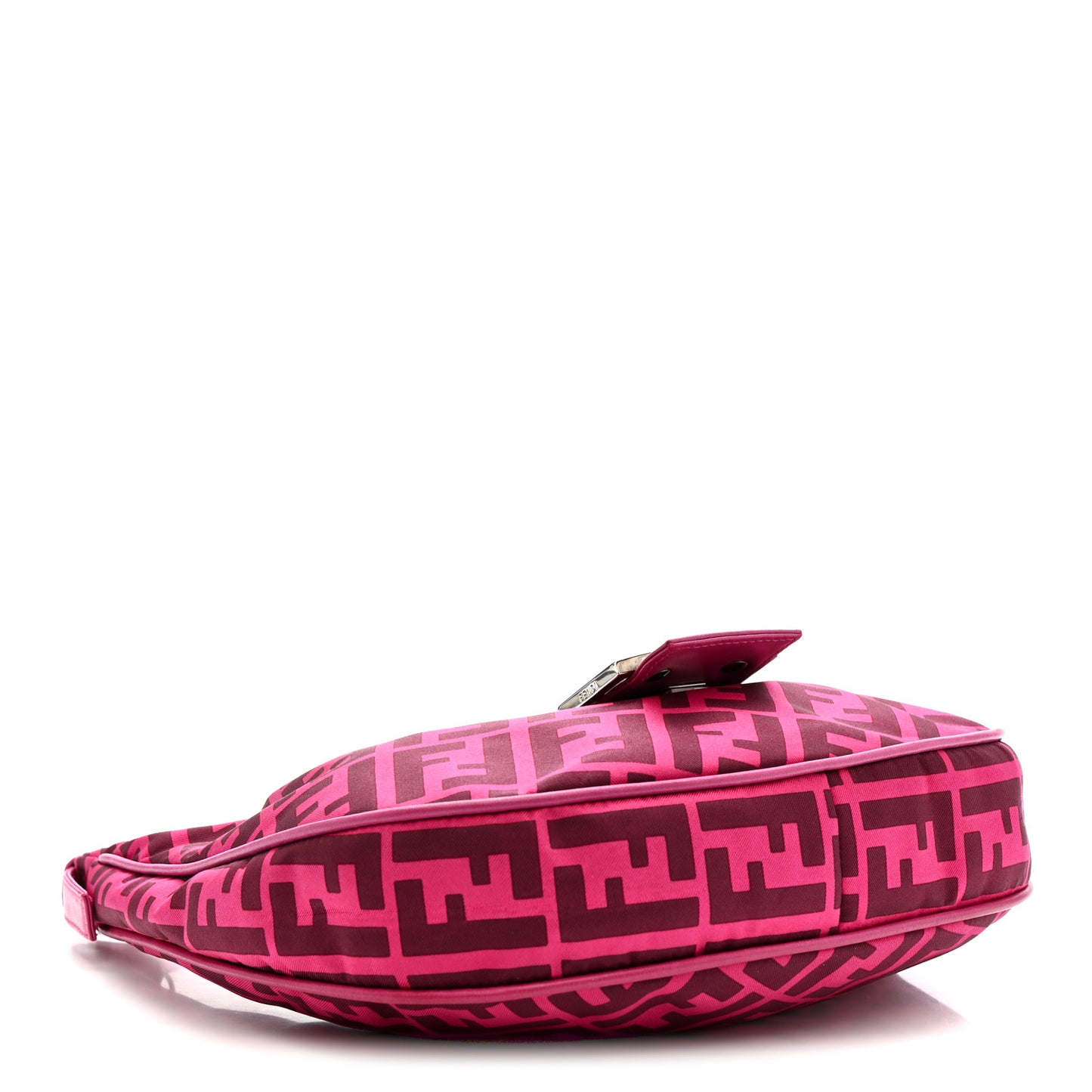 Nylon Half Moon Baguette Pink
