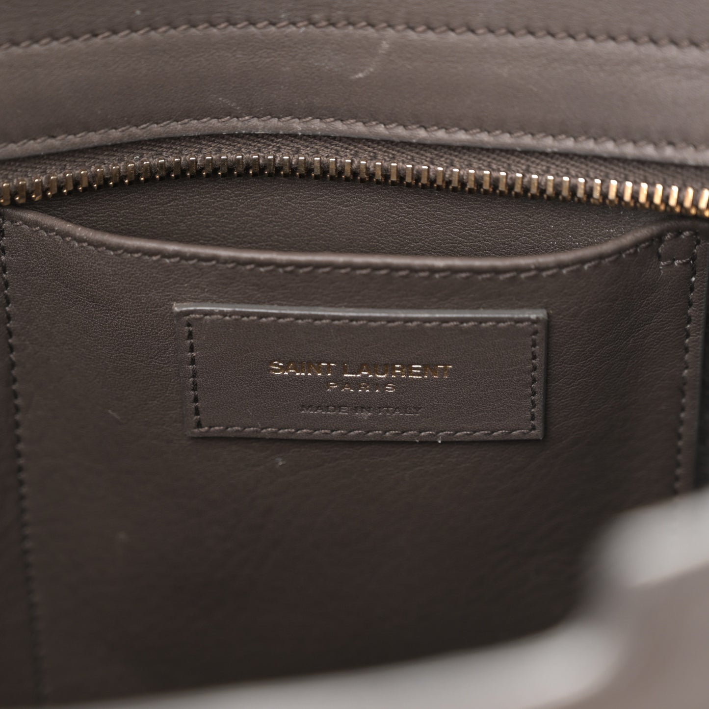 Calfskin Small Classic Y Cabas Gray