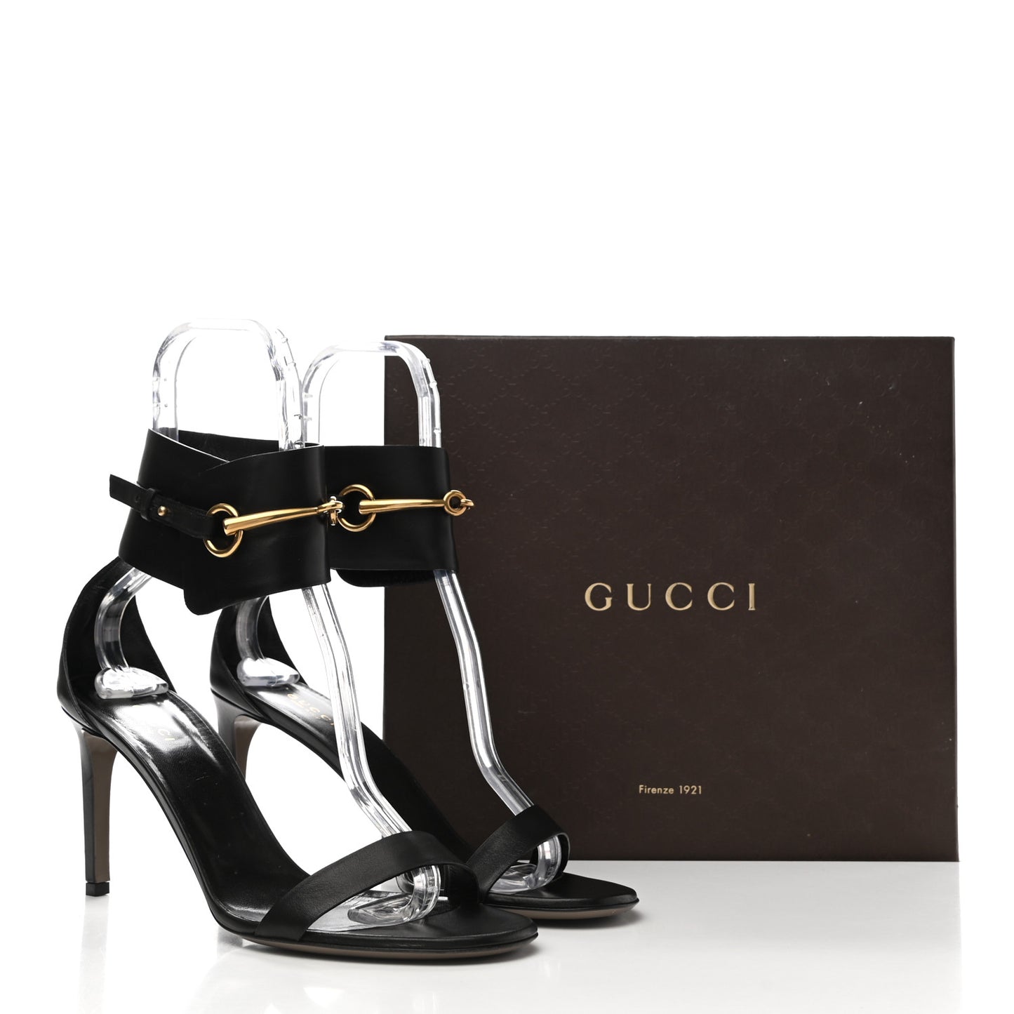 Calfskin Ursula Ankle Wrap Sandals 41 Black
