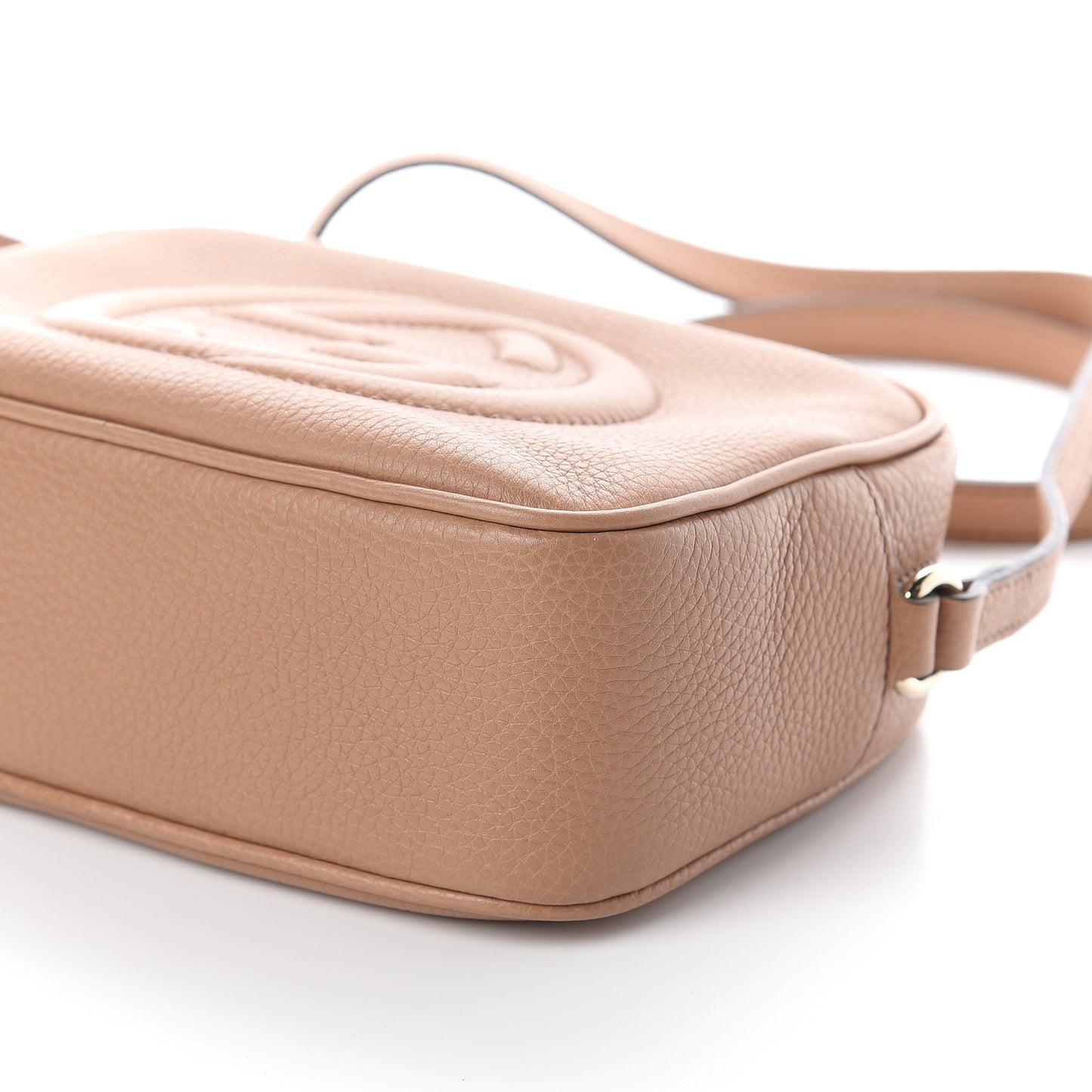 Pebbled Calfskin Small Soho Disco Bag Camelia