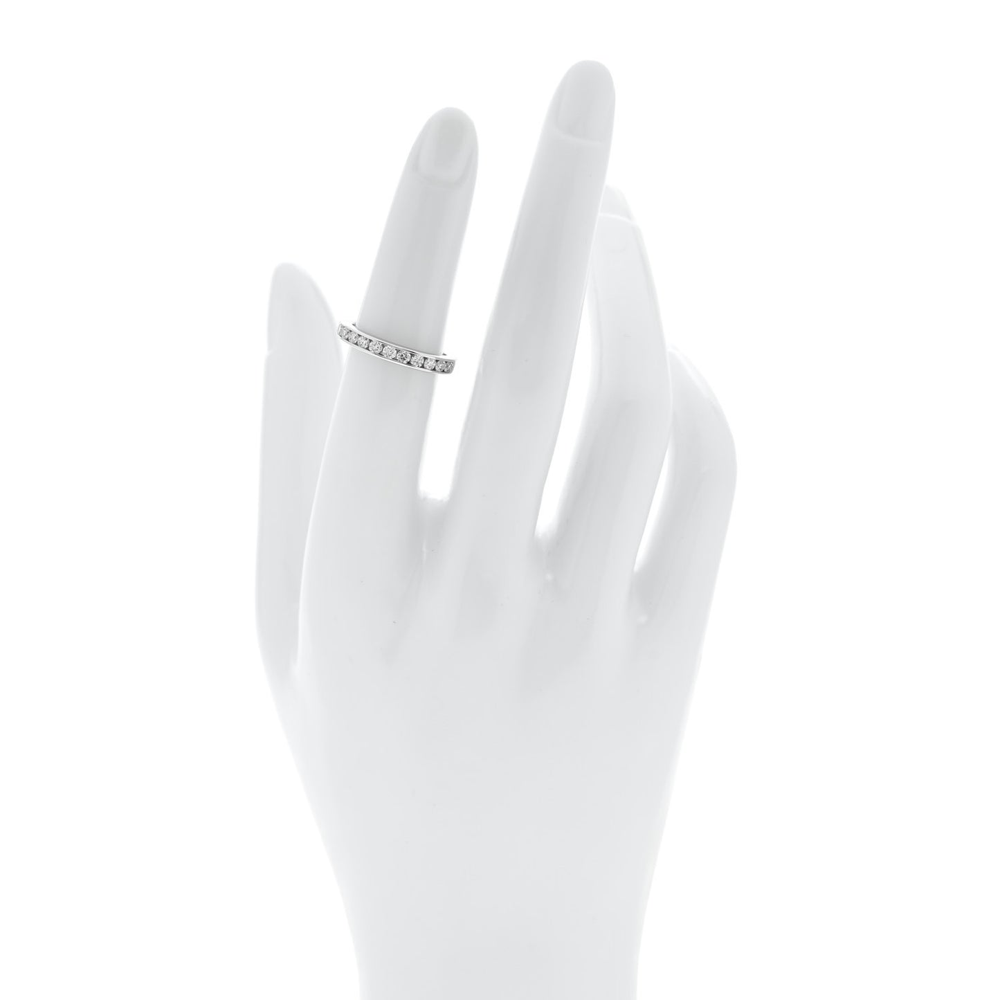 Platinum Diamond 3mm Half Circle Wedding Band Ring 49 5