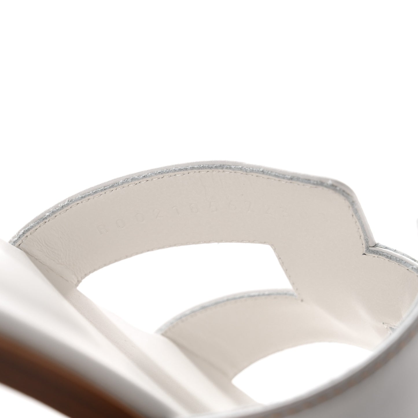 Box Calfskin Oran Sandals 37 White