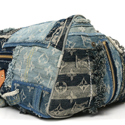 Louis Vuitton Denim Patchwork Speedy 30 Blue 8 of 8