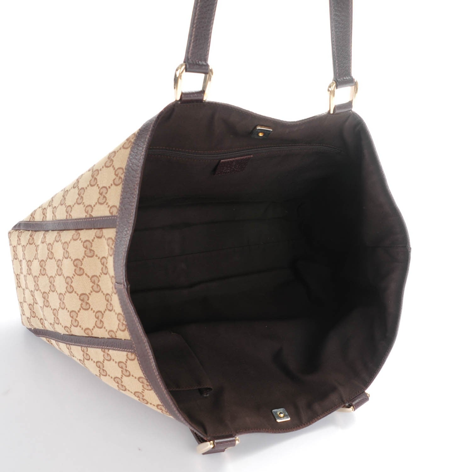 Gucci Monogram Large Abbey Tote Dark Brown 5 of 7