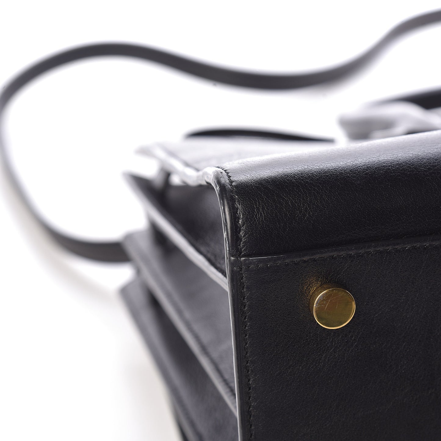 Grained Calfskin Small Sac De Jour Black