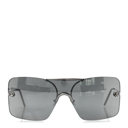Cartier Panthere De Cartier Shield Sunglasses Silver 2 of 7