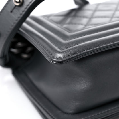 Chanel Lambskin Quilted Small Boy Flap Dark Grey 14 of 14