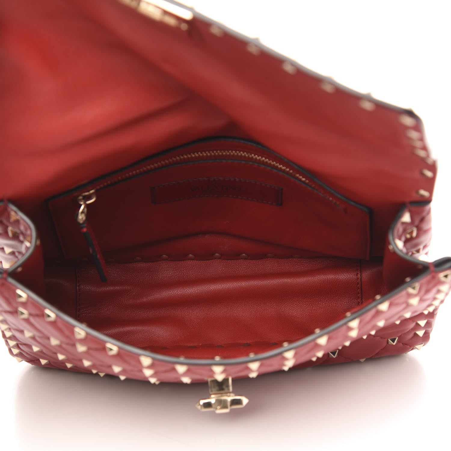 Valentino Garavani Nappa Medium Rockstud Spike Shoulder Bag Rosso Valentino 5 of 12