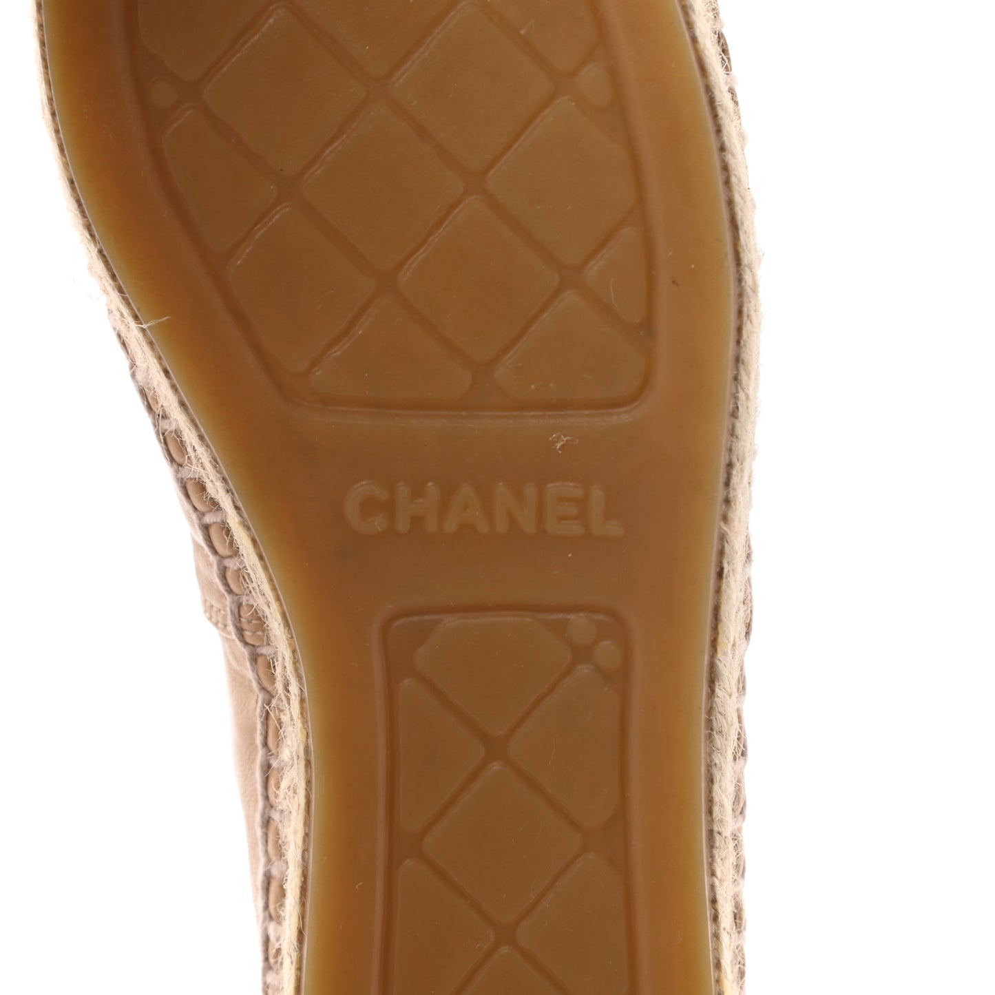 Lambskin CC Espadrilles 38 Beige Black