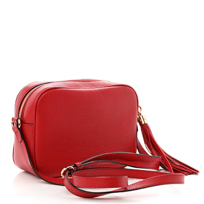 Gucci Pebbled Calfskin Small Soho Disco Bag Tabasco Red 3 of 11