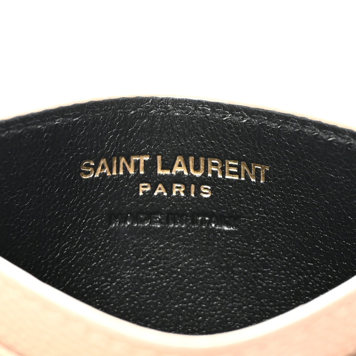 Grain De Poudre Matelasse Chevron Monogram Credit Card Case Dark Beige
