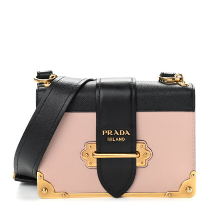 Prada City Calf Saffiano Cahier Bag Cipria Black 1 of 11