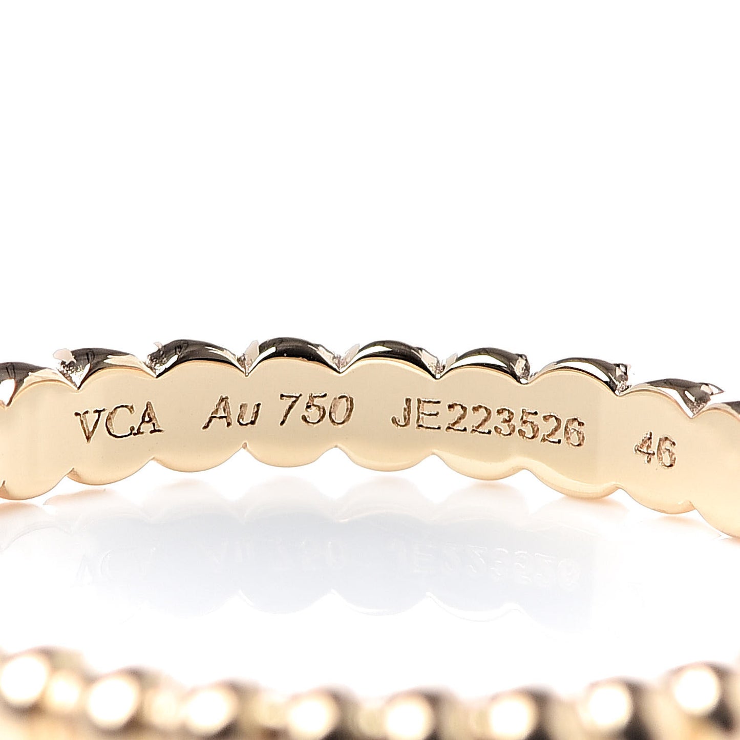 18K Yellow Gold Small Perlee Ring 46 3.75