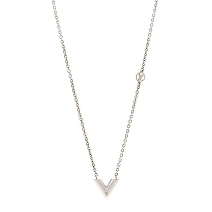 Louis Vuitton Metal Essential V Supple Necklace Silver 1 of 4