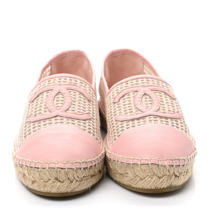 Chanel Mesh Lambskin CC Espadrilles 40 Light Pink Beige 5 of 30