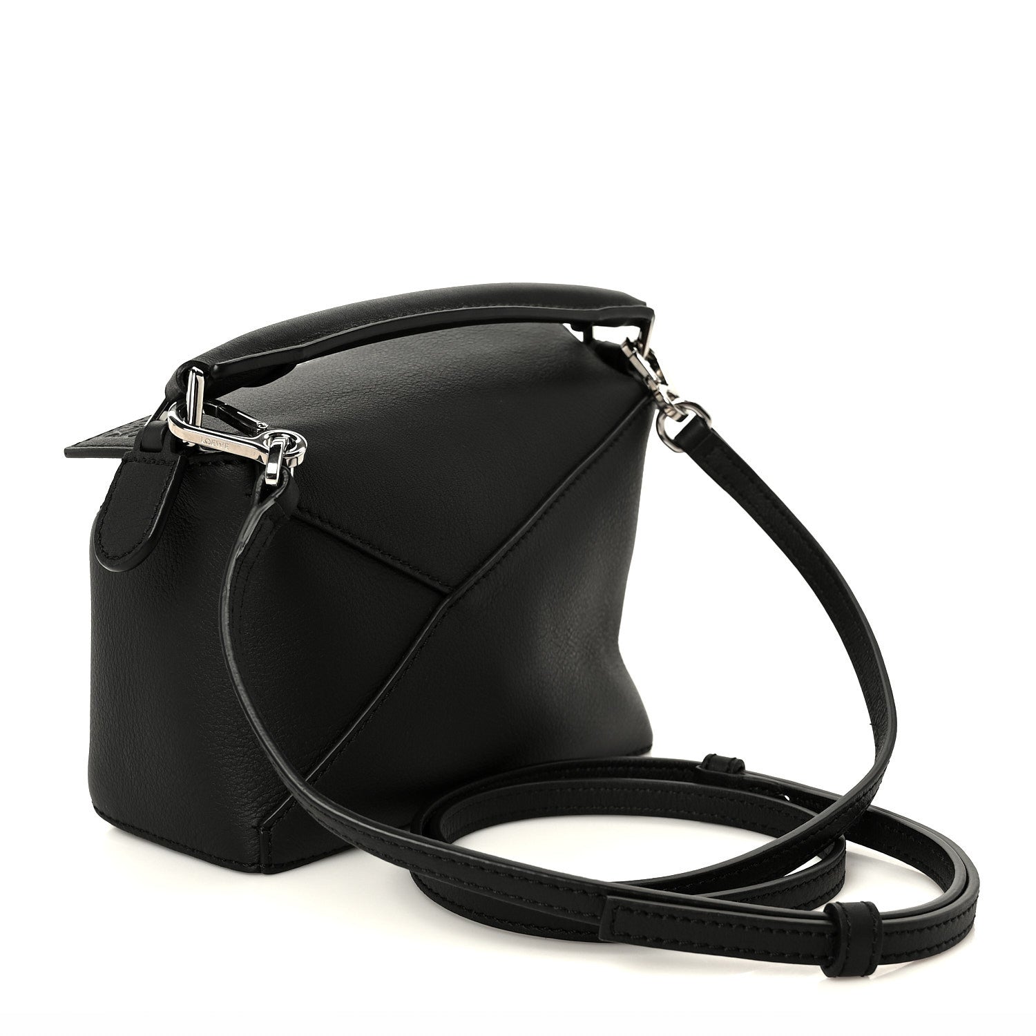 Loewe Calfskin Mini Puzzle Edge Bag Black 3 of 11