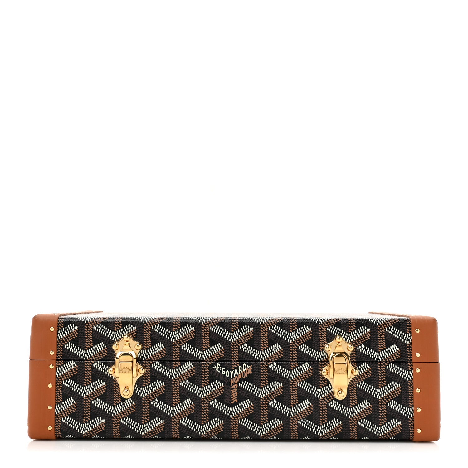 Goyard Goyardine Vendome Jewelry Case Black Gold 1 of 8