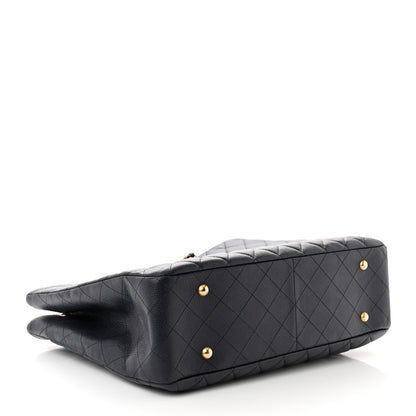 Chanel Caviar Quilted Large CC Shopping Tote Navy 4 of 11