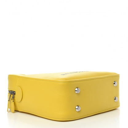 Balenciaga Shiny Day Calfskin Logo S Triangle Duffle Jaune Black 4 of 10