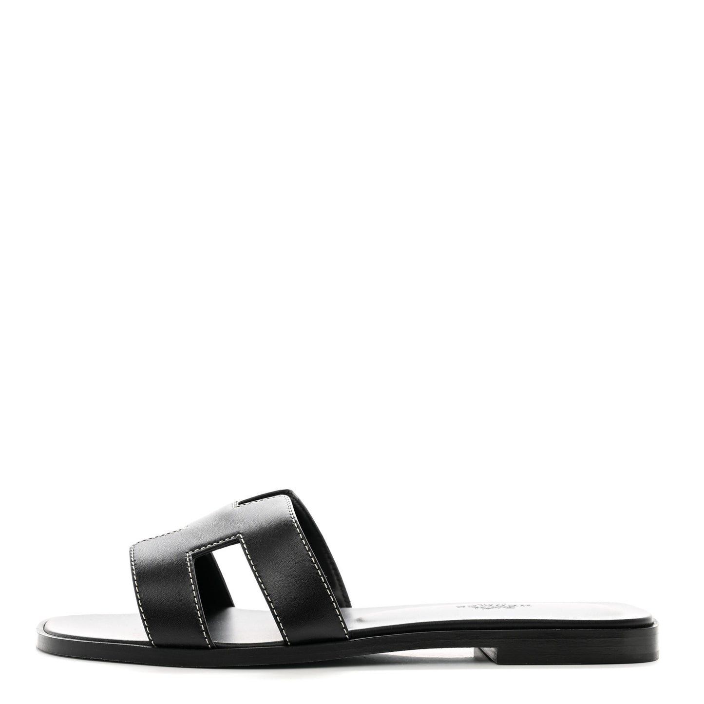 Box Calfskin Oran Sandals 37.5 Black