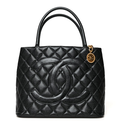 Chanel Caviar Quilted Medallion Tote Black 1 of 10