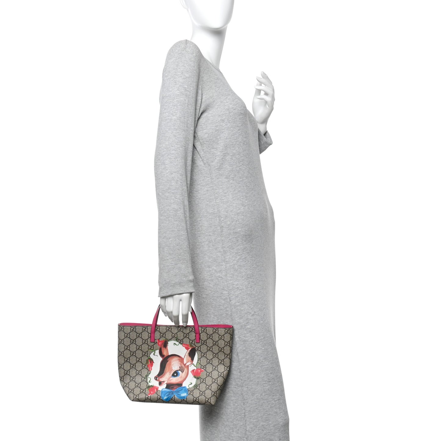 GG Supreme Monogram Childrens Deer Tote Pink