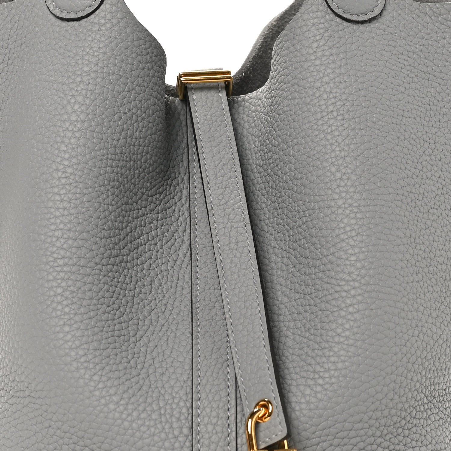 Hermes Taurillon Clemence Picotin Lock 22 MM Gris Pantin 8 of 12