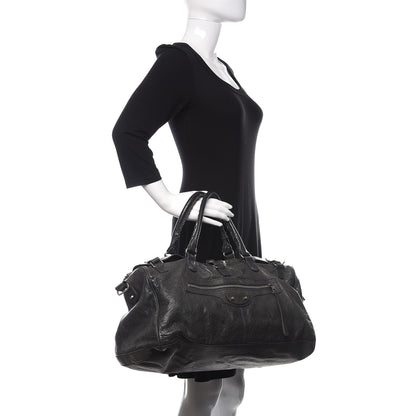 Balenciaga Agneau Classic Hardware Small Squash Duffel Bag Anthracite 3 of 24