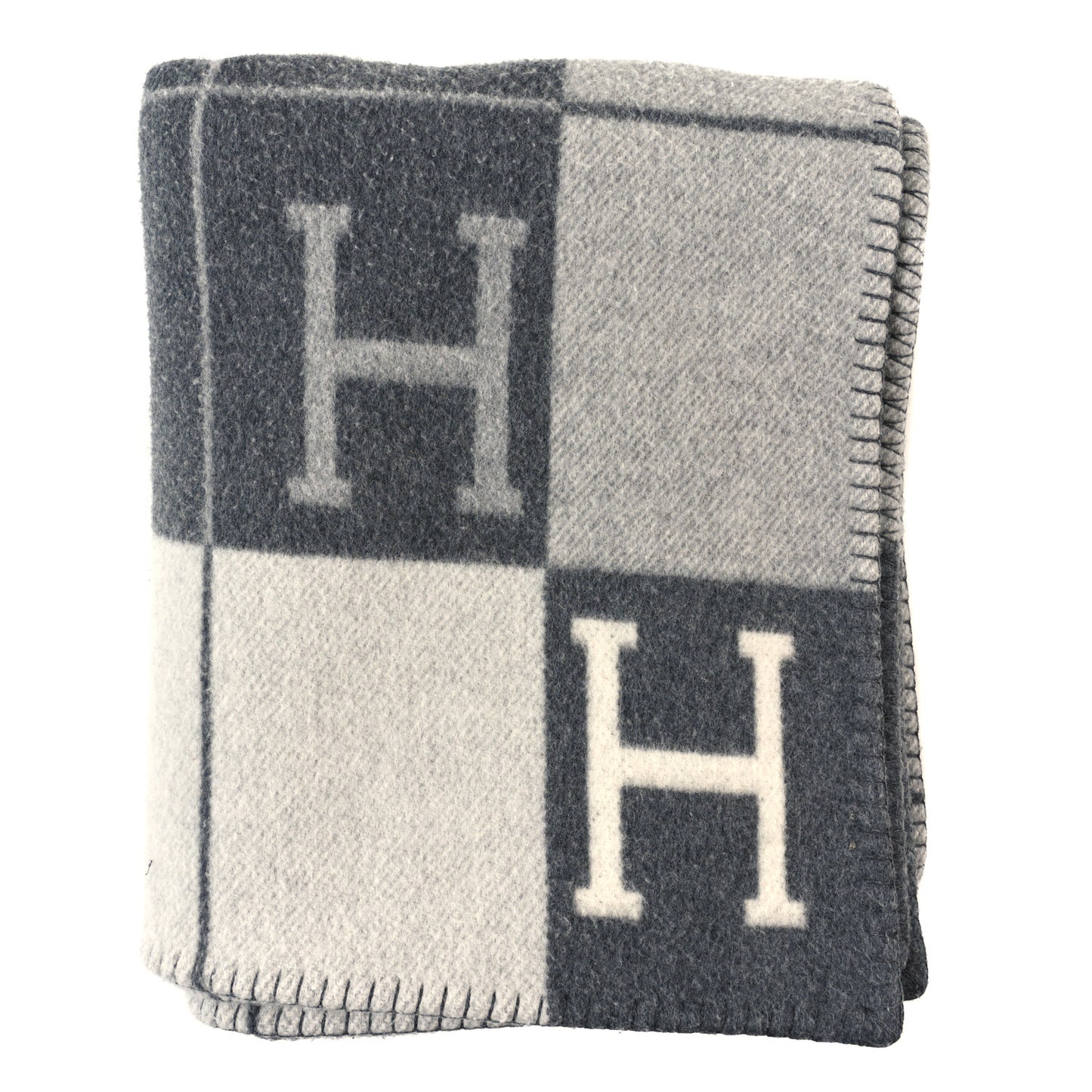 Wool Cashmere Avalon III Blanket Ecru Gris Clair