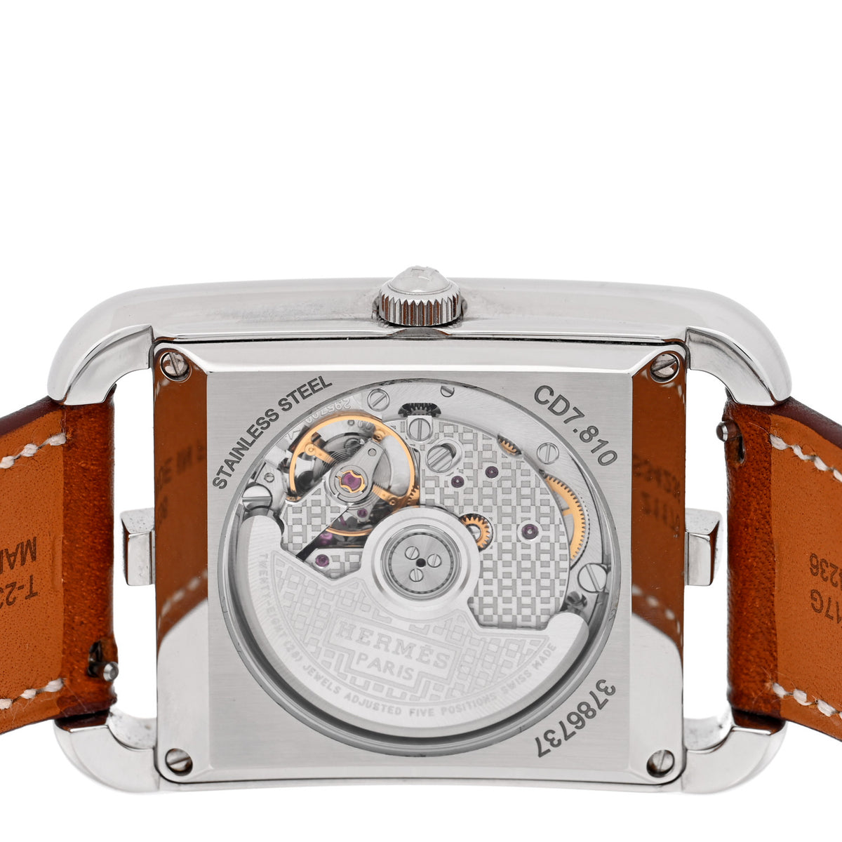 Hermes Stainless Steel Barenia 33mm Cape Cod Automatic Watch Fauve 4 of 4