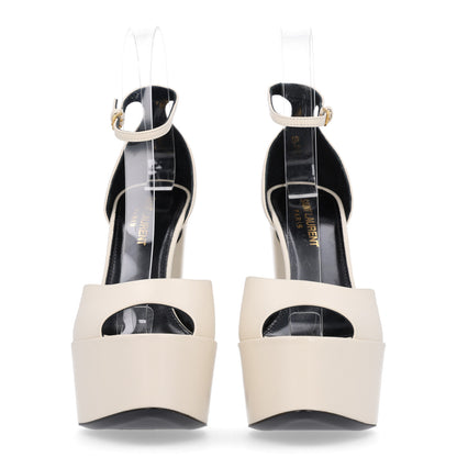 Saint Laurent New Belfagor Jodie 95 Platform Sandal 36.5 Pearl 3 of 11
