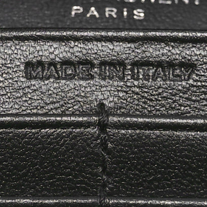 Saint Laurent Lambskin Y Quilted Monogram Large Loulou Flap Wallet Black 7 of 10