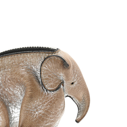Loewe Metallic Calfskin Mini Elephant Coin Purse Silver 9 of 12