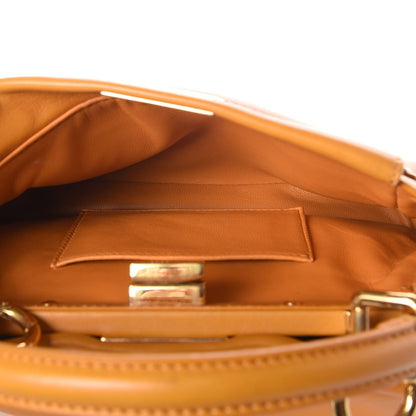 Fendi Nappa Mini Peekaboo Iconic Satchel Giallo Syrup 10 of 14