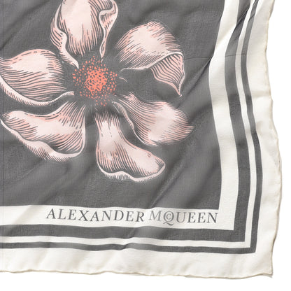 Alexander McQueen Modal Wool Rose Print Scarf Multicolor 3 of 3