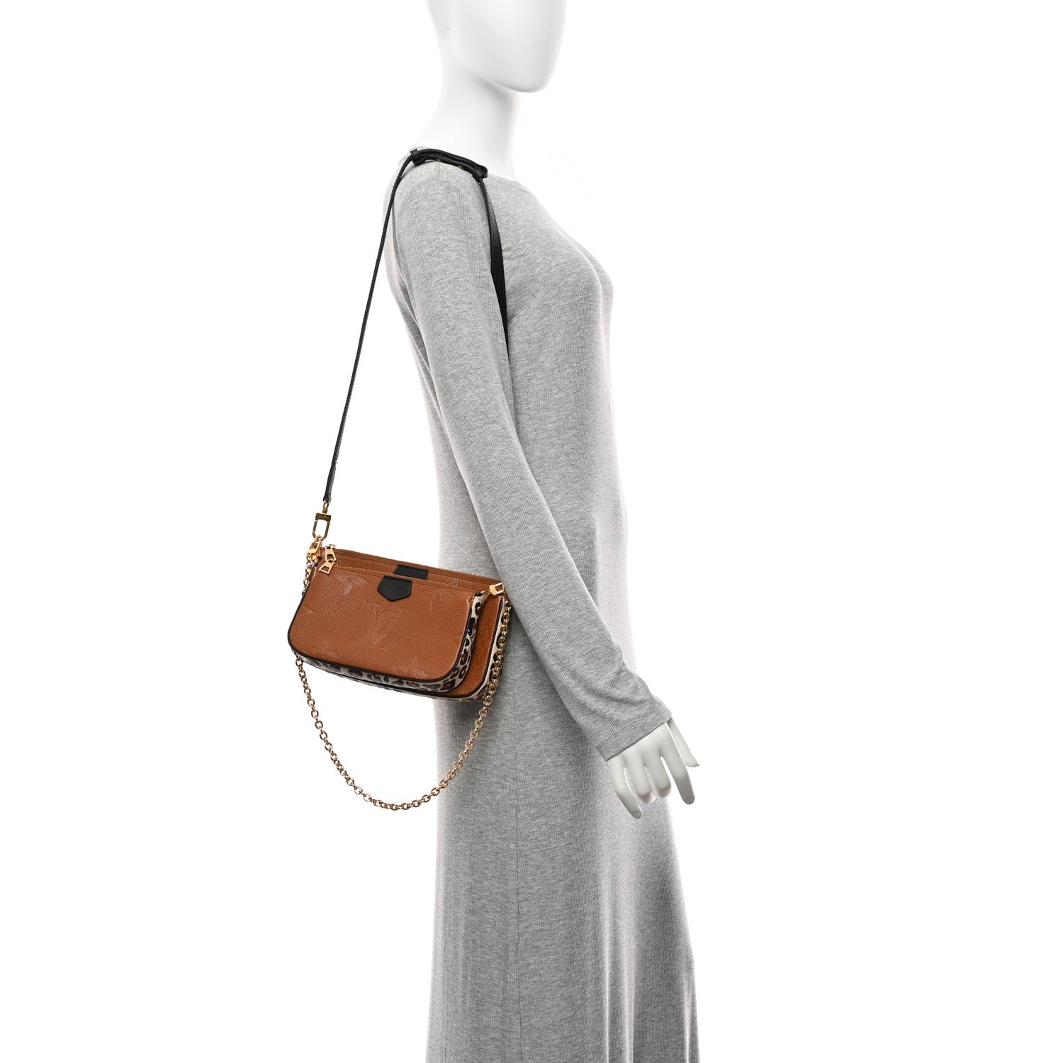 Louis Vuitton Empreinte Monogram Giant Wild At Heart Multi Pochette Accessories Caramel 2 of 10