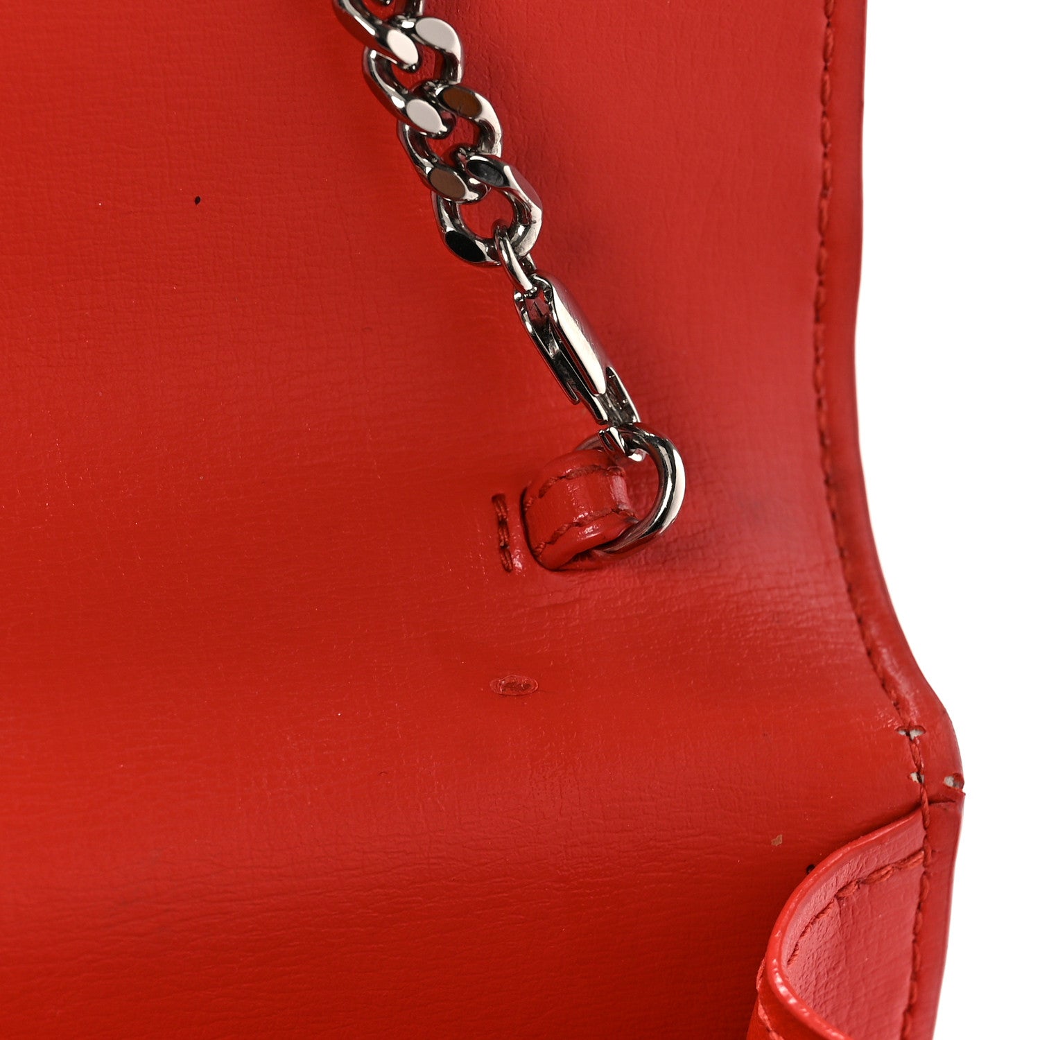 Saint Laurent Calfskin Monogram Sunset Chain Wallet Rosso 12 of 12