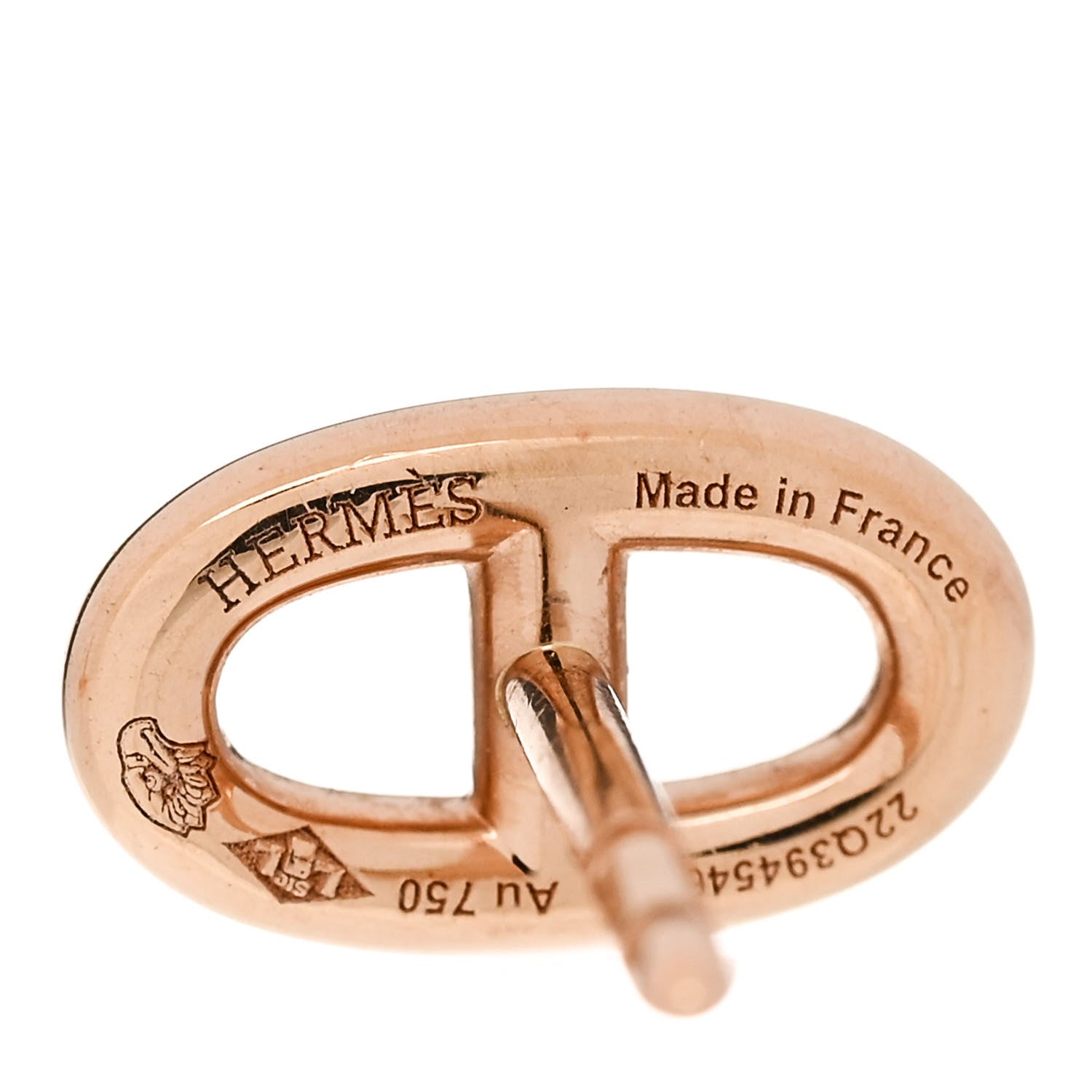 Hermes 18K Rose Gold TPM Farandole Stud Earrings 4 of 5