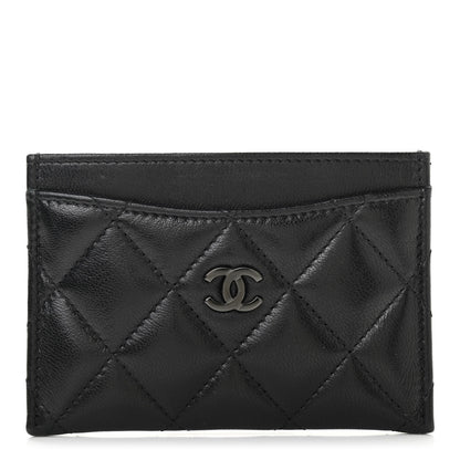 Chanel Lambskin Quilted Card Holder So Black 1 of 8