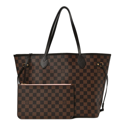Louis Vuitton Damier Ebene Neo Neverfull MM Rose Ballerine 1 of 13