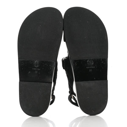 Chanel Mesh Velcro Dad Sandals 39 Black 5 of 9