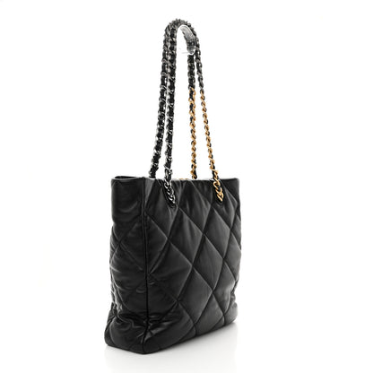 Chanel Lambskin Quilted Chanel 19 Shopping Bag Black 3 of 10