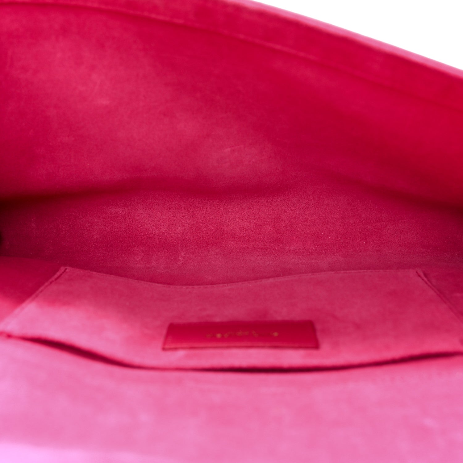 Saint Laurent Calfskin Classic Y Ligne Clutch Fuchsia 5 of 12