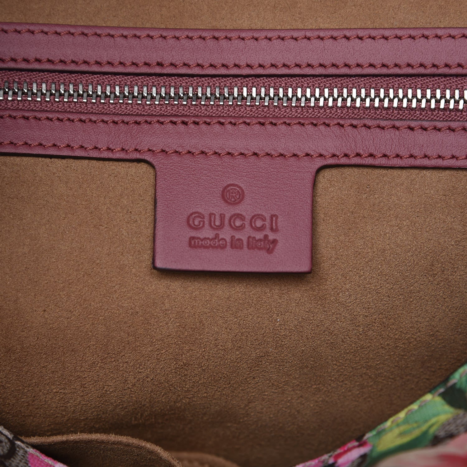 Gucci GG Supreme Monogram Blooms Linea A Foldover Tote Beige Multicolor Dry Rose 7 of 10