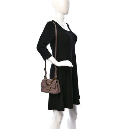Chanel Shiny Sheepskin Quilted Mini Trapezio Flap Pink 2 of 9
