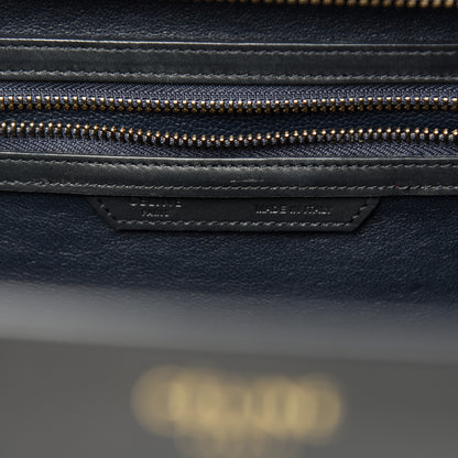 Celine Nubuck Smooth Calfskin Mini Tri-Color Luggage Bright Blue 6 of 9