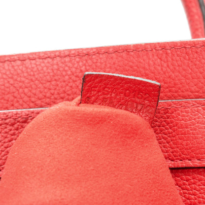 Celine Drummed Calfskin Mini Luggage Coquelicot 8 of 9