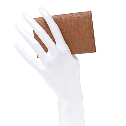 Hermes Chevre Mysore Calvi Card Case Quebracho 2 of 8