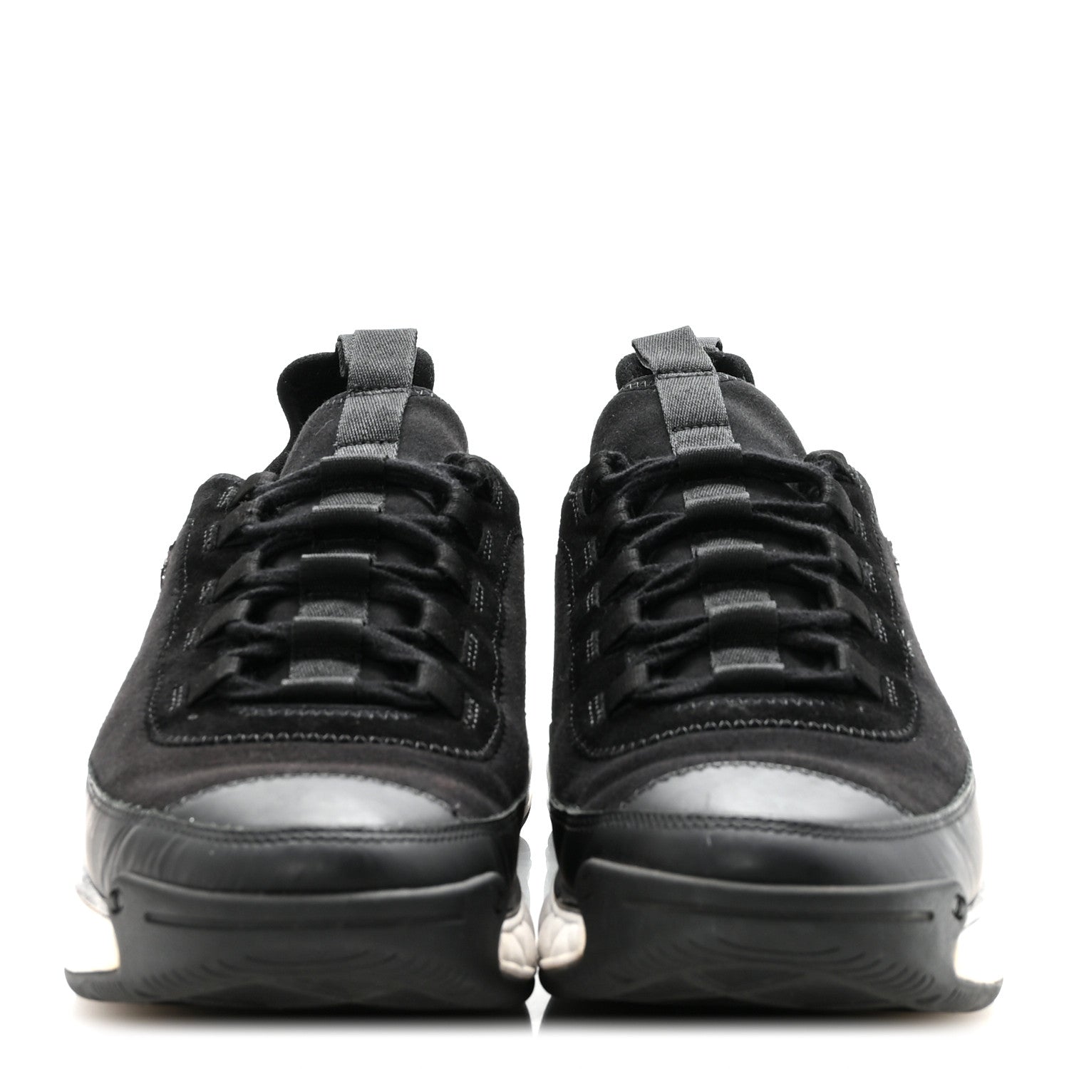 Chanel Velvet Calfskin Mixed Fibers Mens CC Sneakers 41 Black 6 of 18